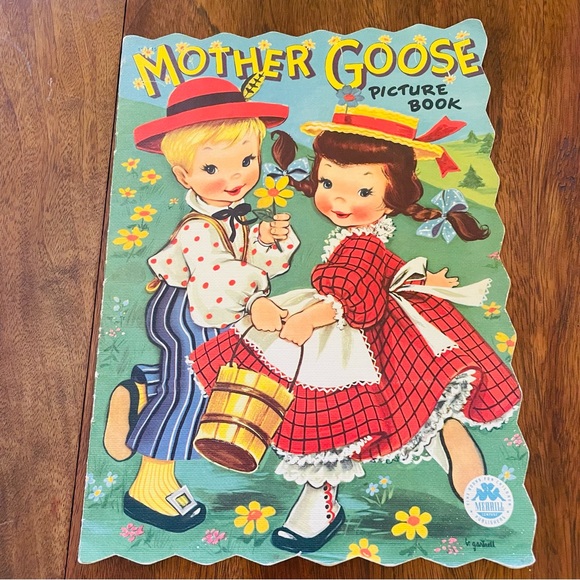 Vintage 1940s-50s Children's Picture Books - Oversized Cloth Linen - Merrill Co. - Picture 4 of 16